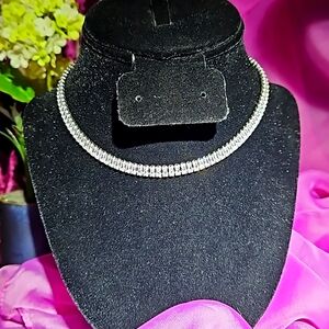 CZ Baguette choker
